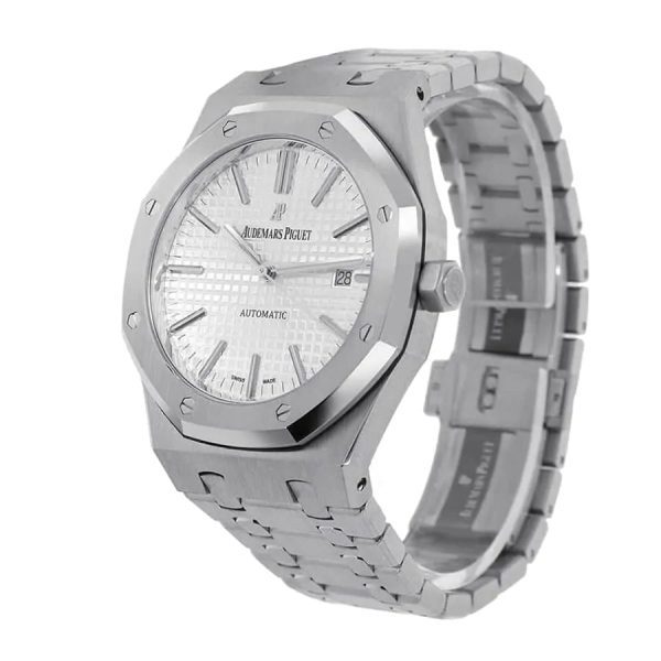 【Super Clone】Audemars Piguet Royal Oak 41mm Rhodium-Toned Dial Titanium Bracelet Men's Watch