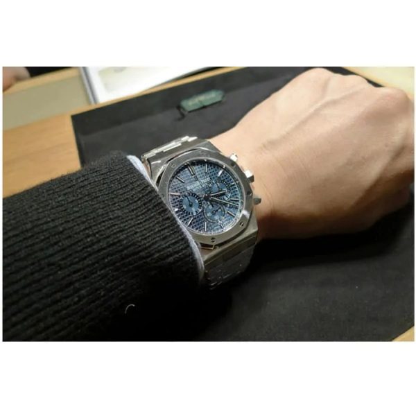 【Super Clone】Audemars Piguet Royal Oak Chronograph Blue Dial 41MM Watch