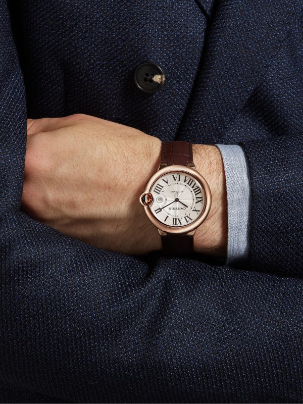 【Super Clone】Automatic 42mm 18-Karat Pink Gold and Alligator Watch, Ref. No. CRWGBB0017