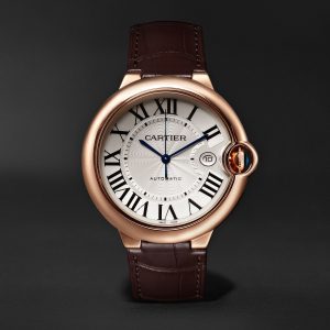 【Super Clone】Automatic 42mm 18-Karat Pink Gold and Alligator Watch, Ref. No. CRWGBB0017
