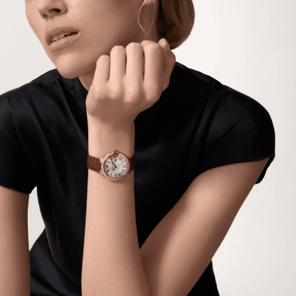 【Super Clone】BALLON BLEU Diamond Rose Gold 33mm