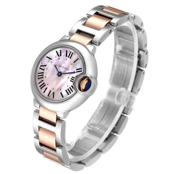 【Super Clone】BALLON BLEU Pink Mother of Pearl Dial 28mm