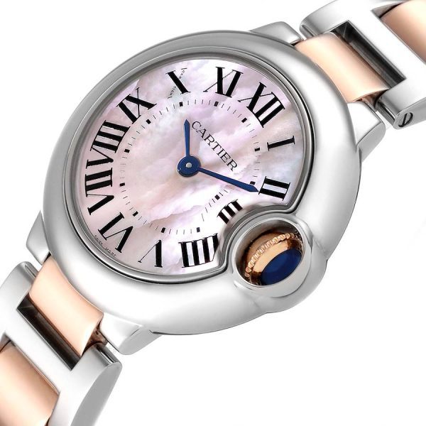 【Super Clone】BALLON BLEU Pink Mother of Pearl Dial 28mm