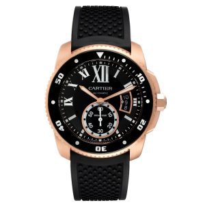 【Super Clone】Calibre Rose Gold Black 42mm