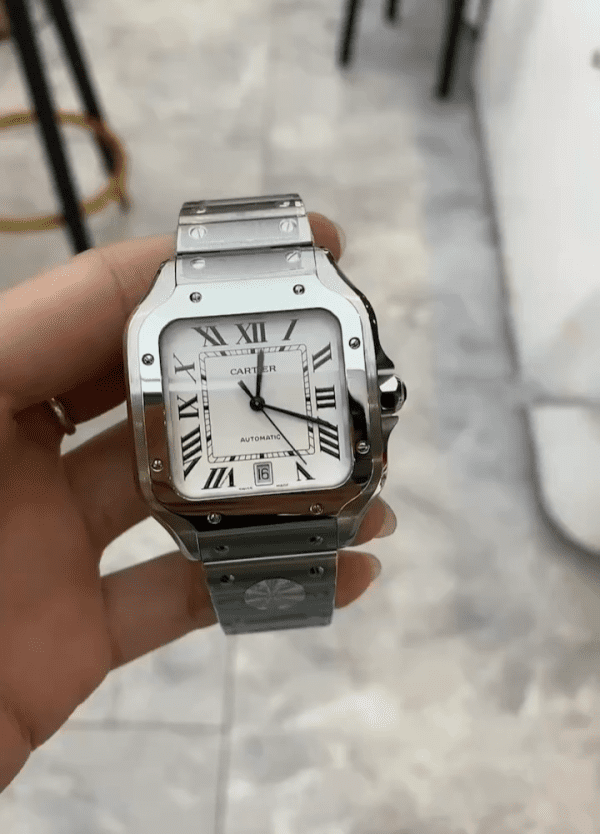 【Super Clone】SANTOS Classic Silver 39.8 x 47.5 mm