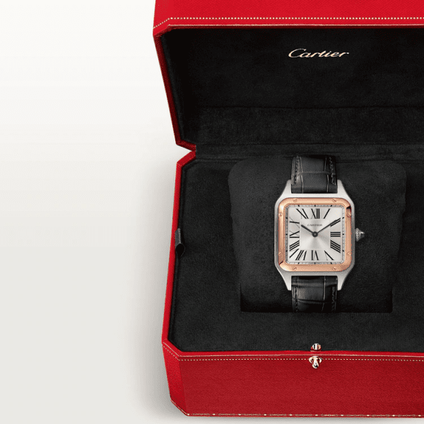 【Super Clone】SANTOS-DUMONT RoseGoldMix 38mm