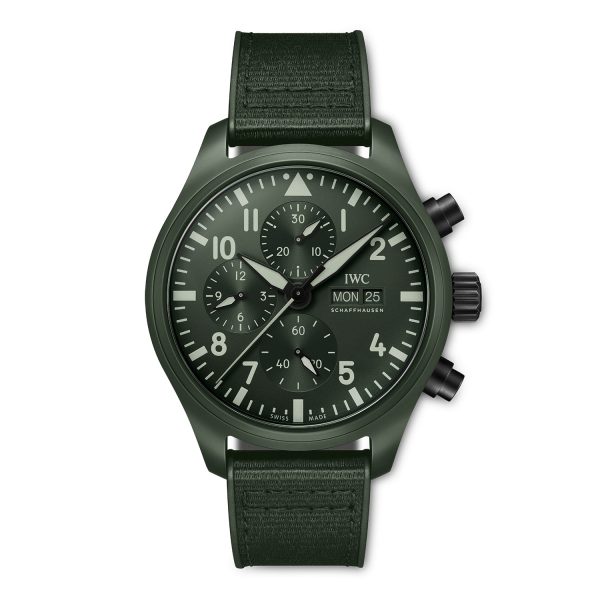 【Super Clone】【Top replica】IWC-Pilot's Watch Chronograph TOP GUN "Woodland" (IW389106)