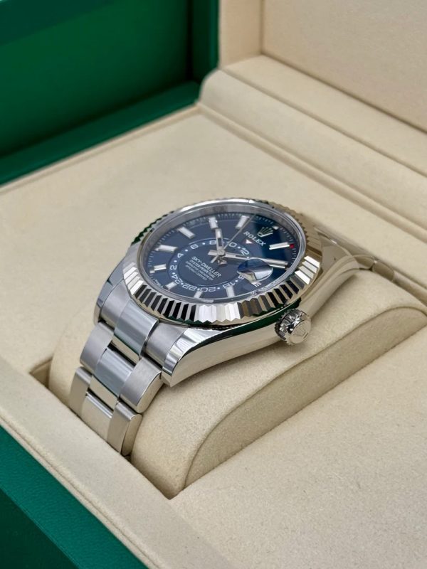 【Super Clone】12A RLX Sky-Dweller 42mm Stainless Steel Blue Dial Oyster - 336934