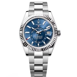 【Super Clone】12A RLX Sky-Dweller 42mm Stainless Steel Blue Dial Oyster - 336934