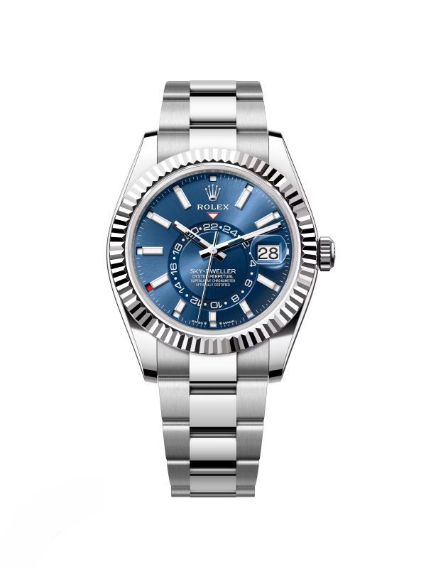 【Super Clone】12A RLX Sky-Dweller 42mm Stainless Steel Blue Dial Oyster - 336934