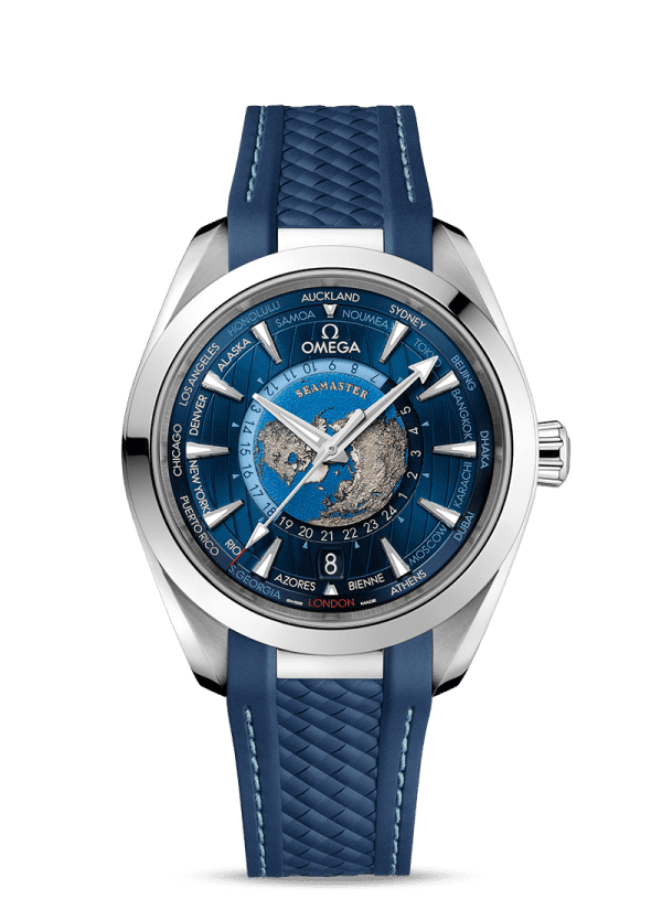 【Super Clone】Omega AQUA TERRA 150M CO‐AXIAL MASTER CHRONOMETER GMT WORLDTIMER 43 MM