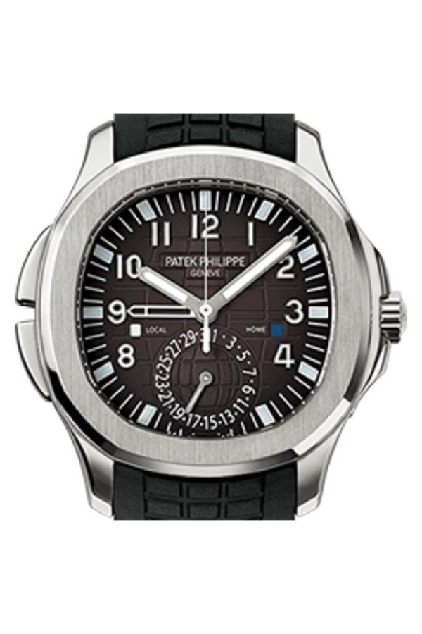 【Super Clone】Patek Philippe Aquanaut Dual Time Black Dial Automatic Men's Watch 5164A-001