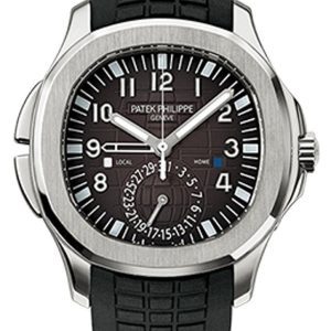 【Super Clone】Patek Philippe Aquanaut Dual Time Black Dial Automatic Men's Watch 5164A-001