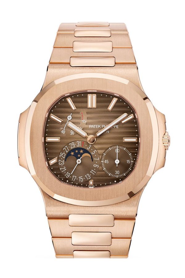 【Super Clone】Patek Philippe Nautilus Moon Phase Rose Gold Watch 5712/1R-001