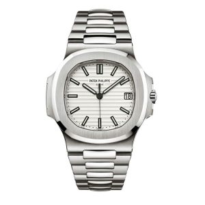【Super Clone】Patek Philippe Nautilus Silvery White Dial Stainless Steel Mens Watch 5711-1A-011