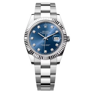 【Super Clone】RLX Datejust 41mm 126334 Blue Diamond Oyster Stainless Steel Mens Watch