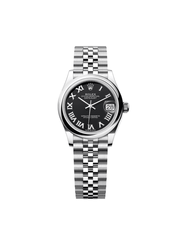 【Super Clone】RLX Datejust m278240-0001/0002 31mm Black Roman Domed Bezel Oyster Oystersteel