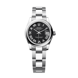 【Super Clone】RLX Datejust m278240-0001/0002 31mm Black Roman Domed Bezel Oyster Oystersteel