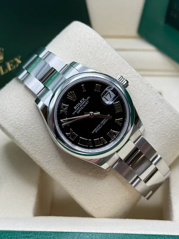 【Super Clone】RLX Datejust m278240-0001/0002 31mm Black Roman Domed Bezel Oyster Oystersteel
