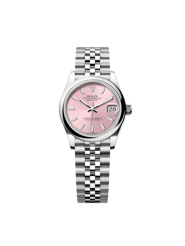 【Super Clone】RLX Datejust m278240-0007/0008 31mm Pink Index Domed Bezel Oyster Oystersteel