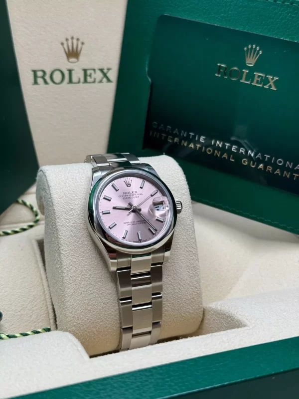 【Super Clone】RLX Datejust m278240-0007/0008 31mm Pink Index Domed Bezel Oyster Oystersteel