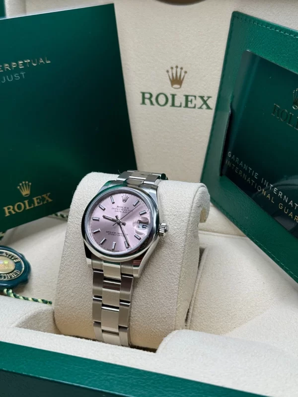 【Super Clone】RLX Datejust m278240-0007/0008 31mm Pink Index Domed Bezel Oyster Oystersteel