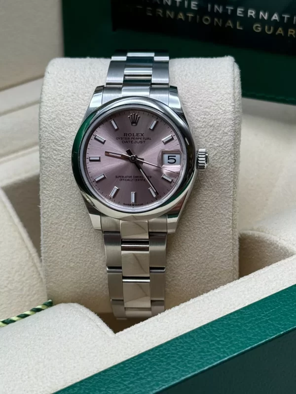 【Super Clone】RLX Datejust m278240-0007/0008 31mm Pink Index Domed Bezel Oyster Oystersteel