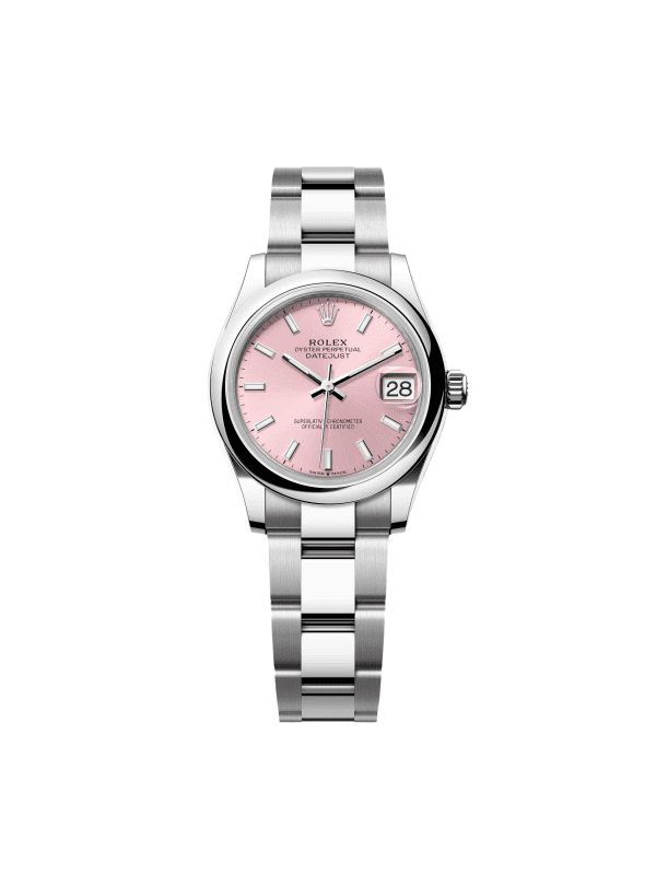 【Super Clone】RLX Datejust m278240-0007/0008 31mm Pink Index Domed Bezel Oyster Oystersteel
