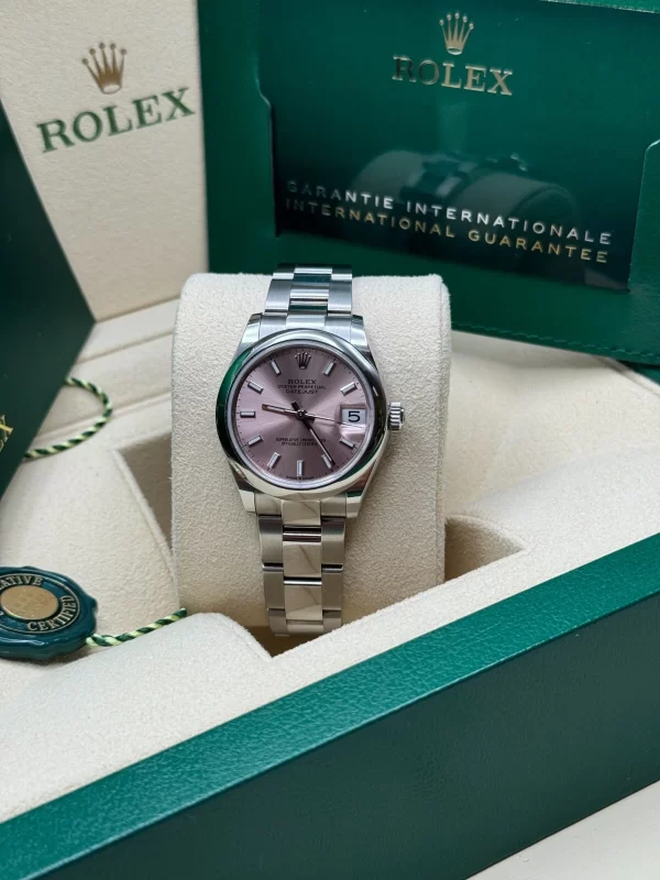 【Super Clone】RLX Datejust m278240-0007/0008 31mm Pink Index Domed Bezel Oyster Oystersteel