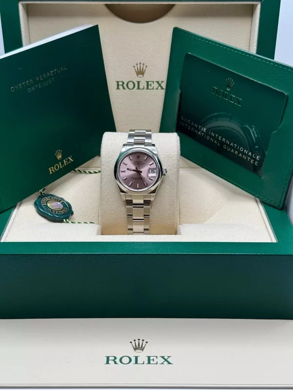 【Super Clone】RLX Datejust m278240-0007/0008 31mm Pink Index Domed Bezel Oyster Oystersteel