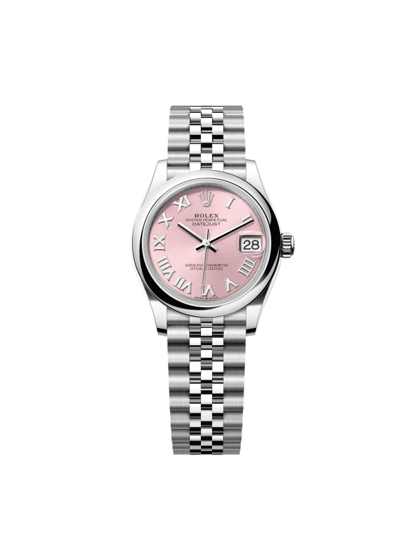 【Super Clone】RLX Datejust m278240-0013/0014 31mm Pink Roman Domed Bezel Oyster Oystersteel