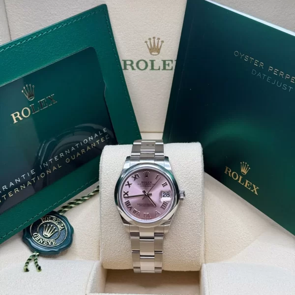 【Super Clone】RLX Datejust m278240-0013/0014 31mm Pink Roman Domed Bezel Oyster Oystersteel