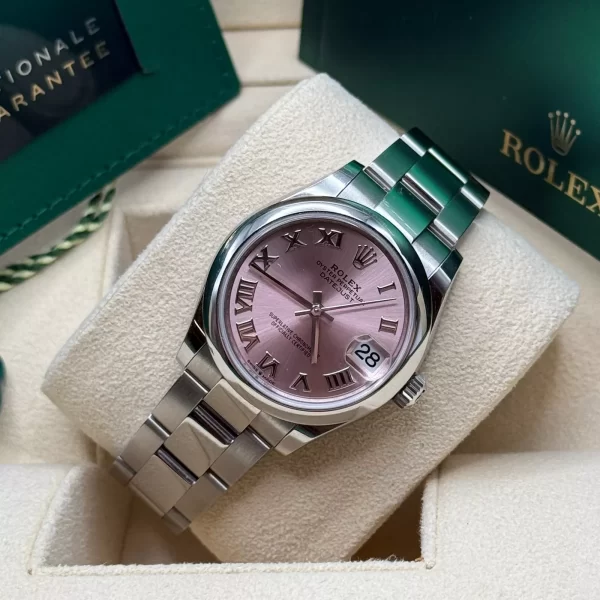 【Super Clone】RLX Datejust m278240-0013/0014 31mm Pink Roman Domed Bezel Oyster Oystersteel