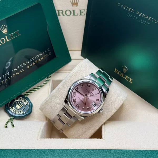 【Super Clone】RLX Datejust m278240-0013/0014 31mm Pink Roman Domed Bezel Oyster Oystersteel