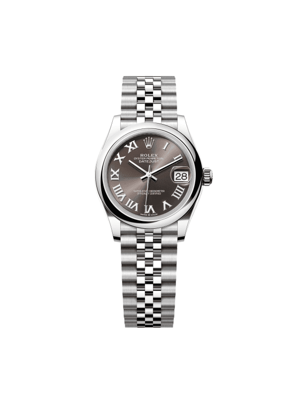 【Super Clone】RLX Datejust m278240-0015/0016 31mm Dark Grey Roman Domed Bezel Oyster Oystersteel