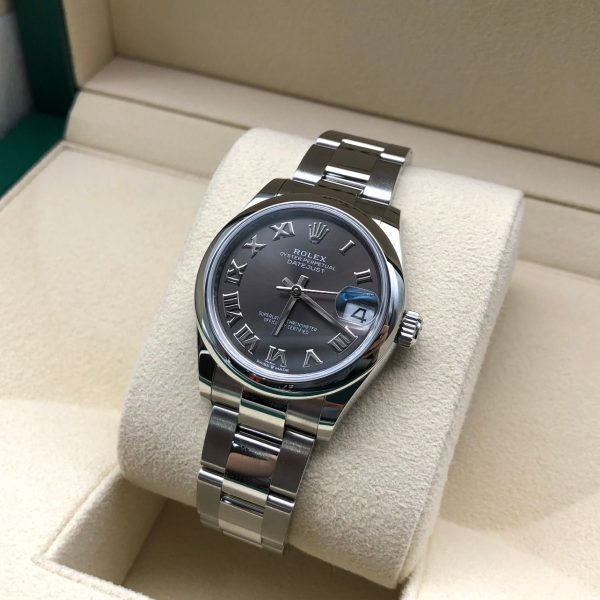 【Super Clone】RLX Datejust m278240-0015/0016 31mm Dark Grey Roman Domed Bezel Oyster Oystersteel