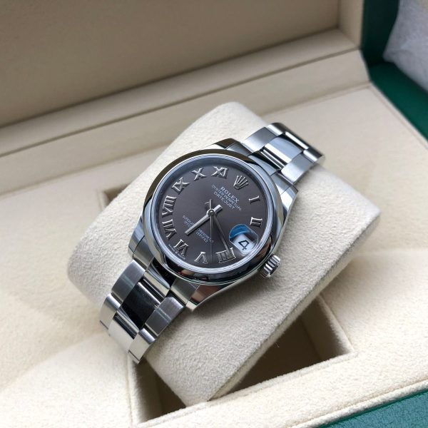 【Super Clone】RLX Datejust m278240-0015/0016 31mm Dark Grey Roman Domed Bezel Oyster Oystersteel