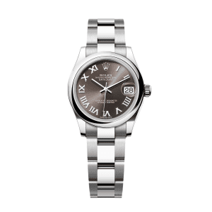 【Super Clone】RLX Datejust m278240-0015/0016 31mm Dark Grey Roman Domed Bezel Oyster Oystersteel