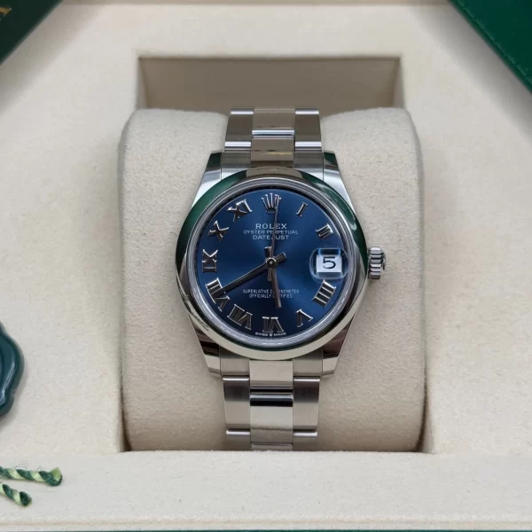 【Super Clone】RLX Datejust m278240-0017/0018 31mm Blue Roman Domed Bezel Oyster Oystersteel