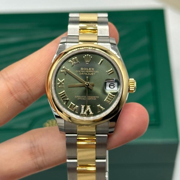 【Super Clone】RLX Datejust m278243-0015/0016 31mm Olive Green Dial Yellow Rolesor Oyster Watch