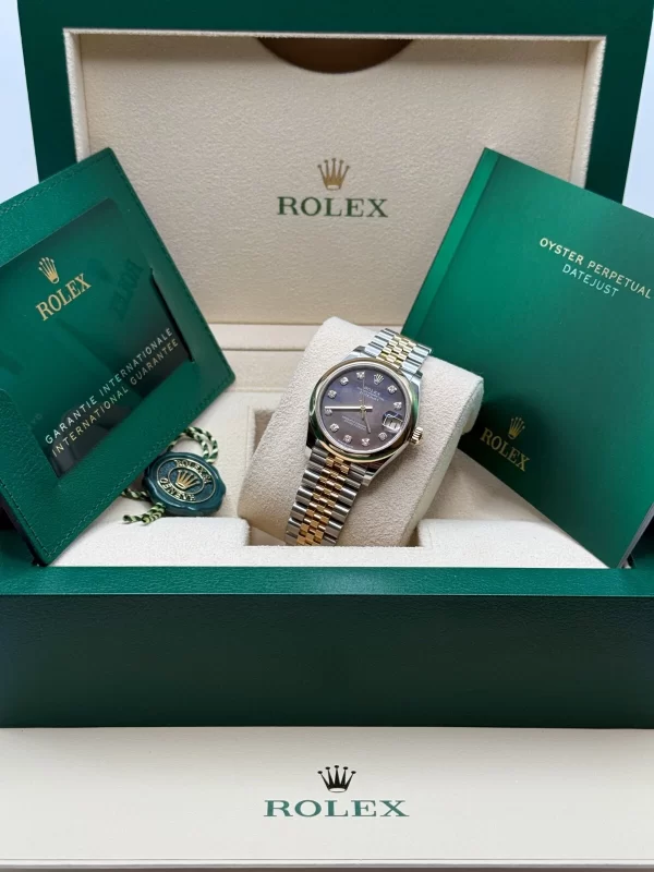【Super Clone】RLX Datejust m278243-0023/0024 31mm Black Mother-of-Pearl Dial Yellow Rolesor Oyster Watch