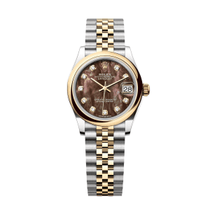 【Super Clone】RLX Datejust m278243-0023/0024 31mm Black Mother-of-Pearl Dial Yellow Rolesor Oyster Watch