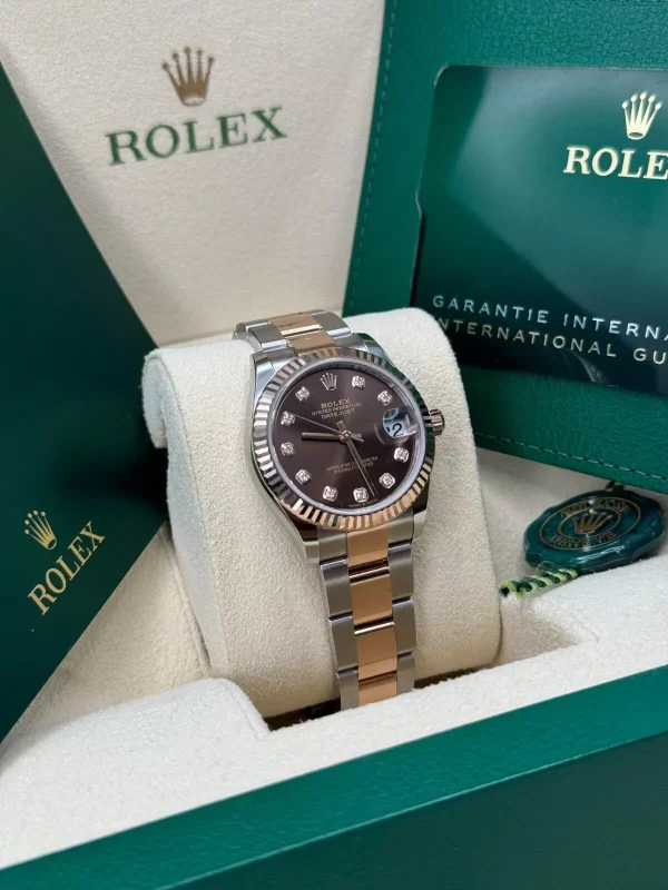 【Super Clone】RLX Datejust m278271-0027/0028 Chocolate 31mm Dial Oyster Bracelet Watch