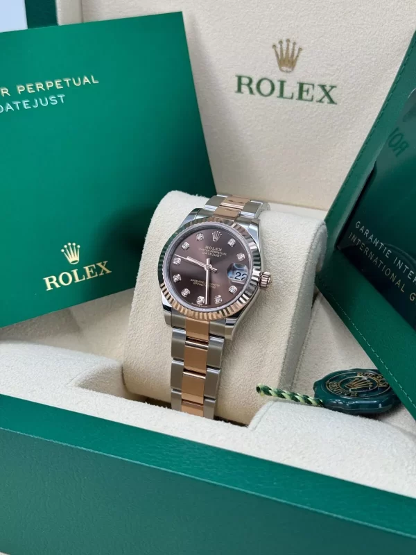 【Super Clone】RLX Datejust m278271-0027/0028 Chocolate 31mm Dial Oyster Bracelet Watch