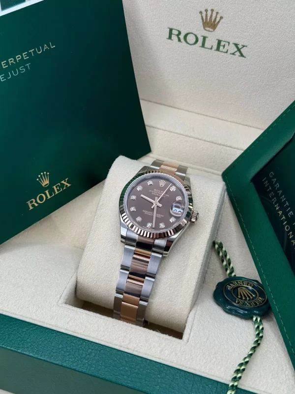 【Super Clone】RLX Datejust m278271-0027/0028 Chocolate 31mm Dial Oyster Bracelet Watch