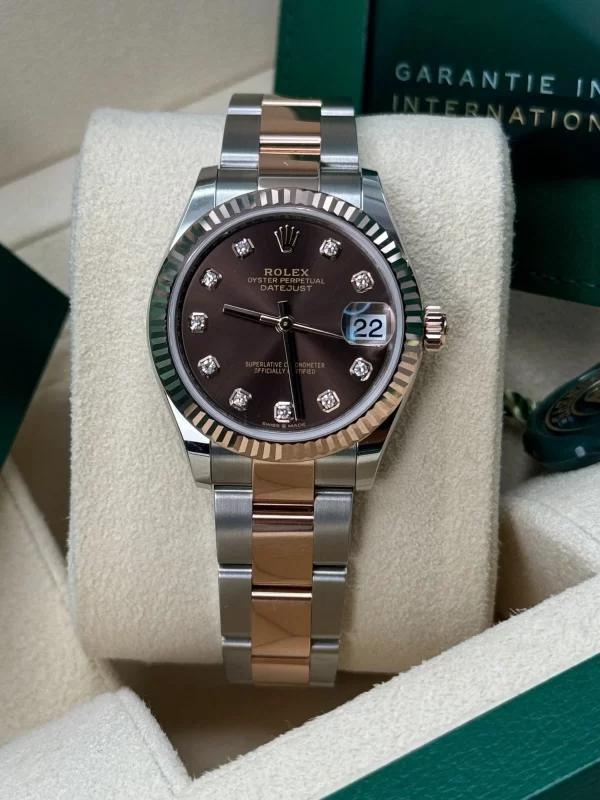 【Super Clone】RLX Datejust m278271-0027/0028 Chocolate 31mm Dial Oyster Bracelet Watch