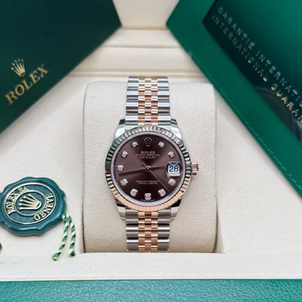 【Super Clone】RLX Datejust m278271-0027/0028 Chocolate 31mm Dial Oyster Bracelet Watch