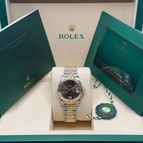 【Super Clone】RLX Datejust m278273-0017/0018 31mm Dark Grey Dial Stainless Steel and Yellow Gold Oyster Watch
