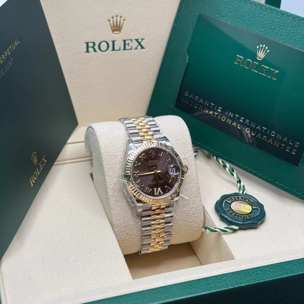 【Super Clone】RLX Datejust m278273-0017/0018 31mm Dark Grey Dial Stainless Steel and Yellow Gold Oyster Watch