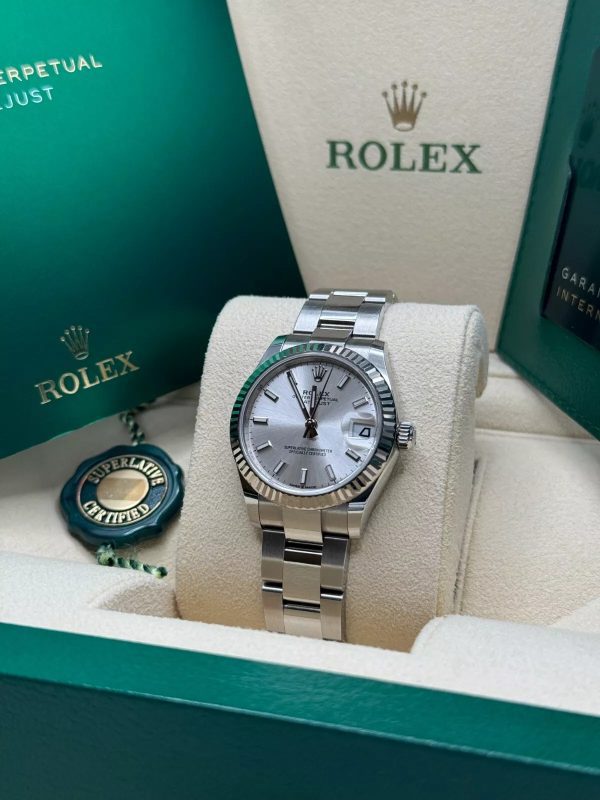 【Super Clone】RLX Datejust m278274-0011/0012 Silver Dial 31mm Fluted Bezel Oyster Bracelet